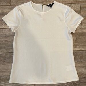 Express Ivory Short Sleeve Women's Top